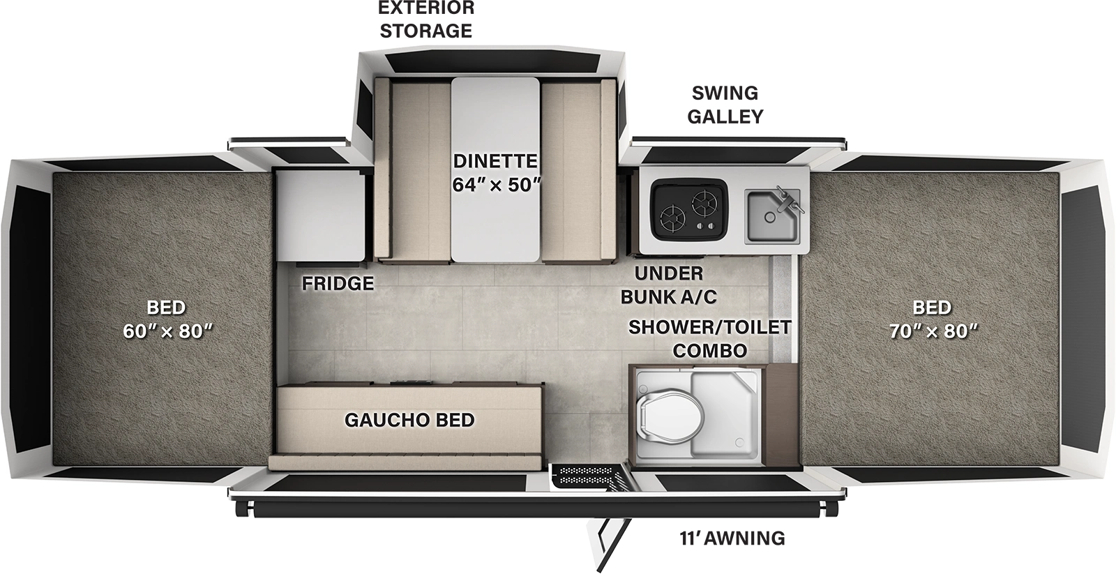 Flagstaff Tent 238MT Floorplan